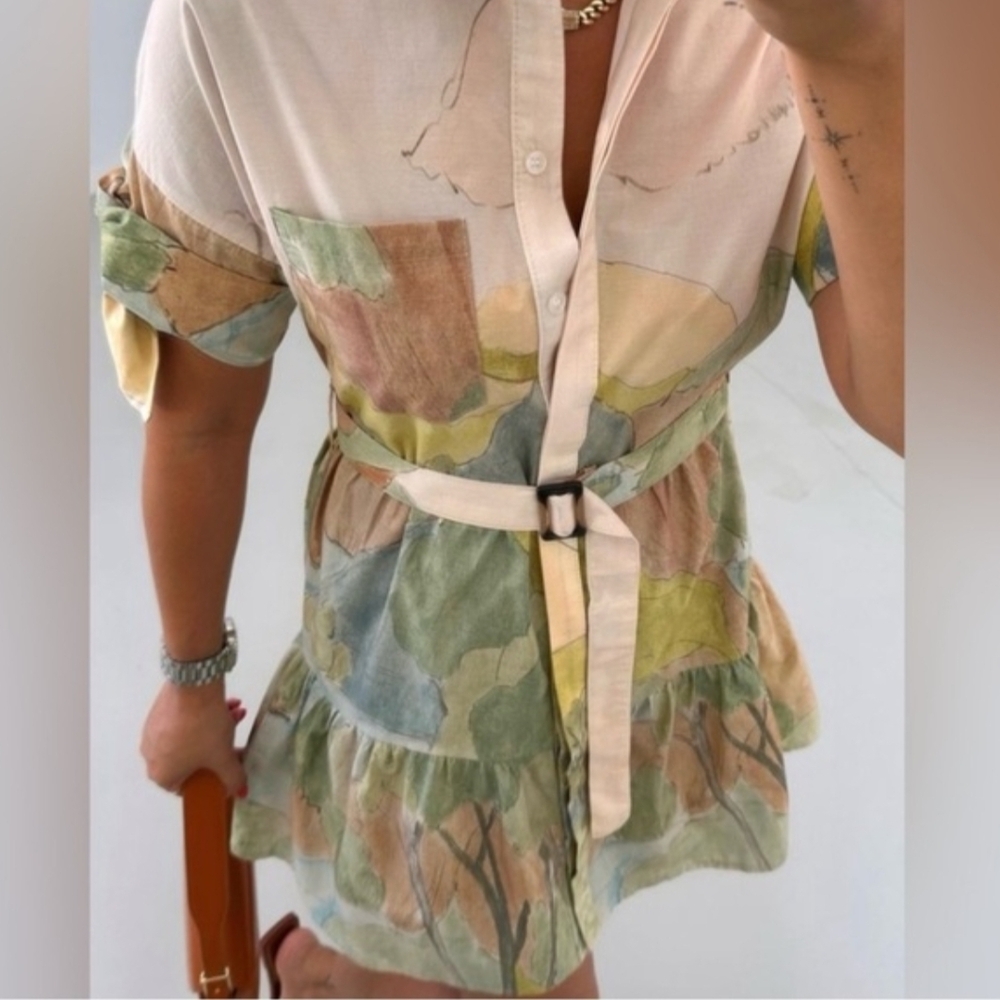 Zara Pastel Floral Mini Dress